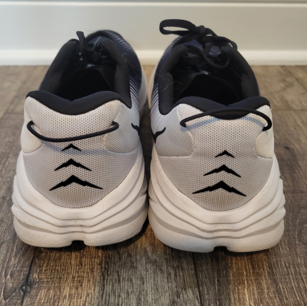 Hoka Rincon 3 Shoes Womens Size 10 Black White Road Running Cushioned Sneaker - Picture 8 of 8